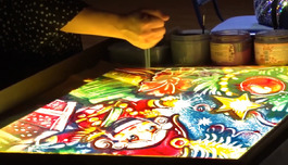 Щелкунчик при свечах с песочной анимацией